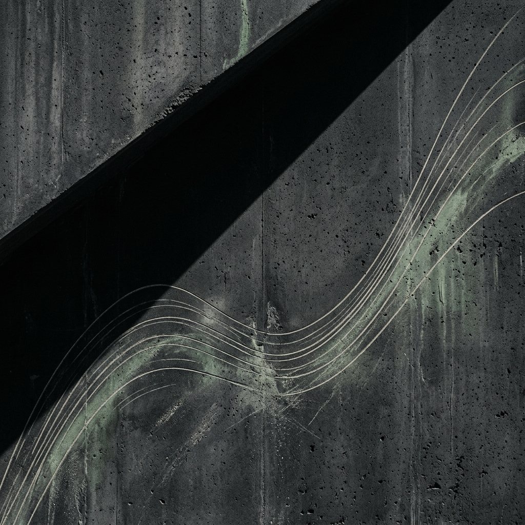 Textura abstrata em concreto com linhas curvas